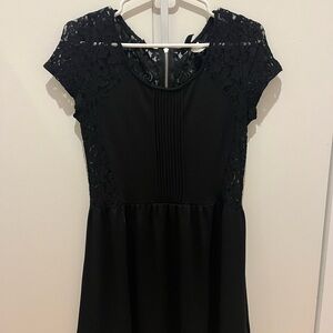 H&M Black Lace Detail mini Dress used